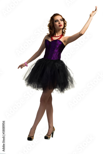 young attractive woman dancing