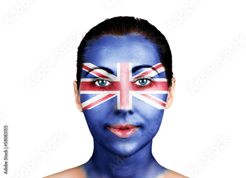 Face  with the United Kingdom flag