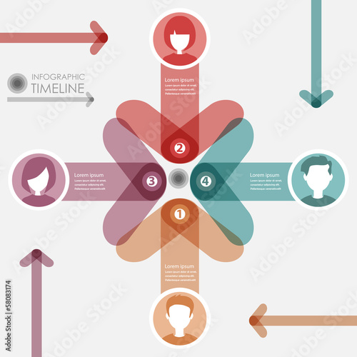 people icons infographic concept