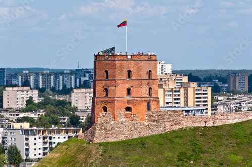 Tower of Gediminas Castle in Vilnius, Lithuania.
