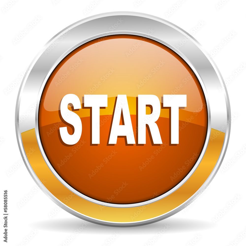 Fototapeta premium start icon