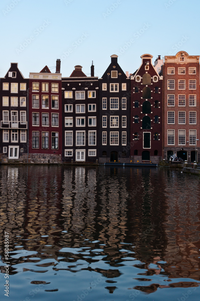 Traditional Dutch Architecture Houses in Amsterdam