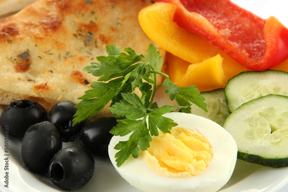 Traditional Turkish breakfast close up Traditional Turkish breakfast close up