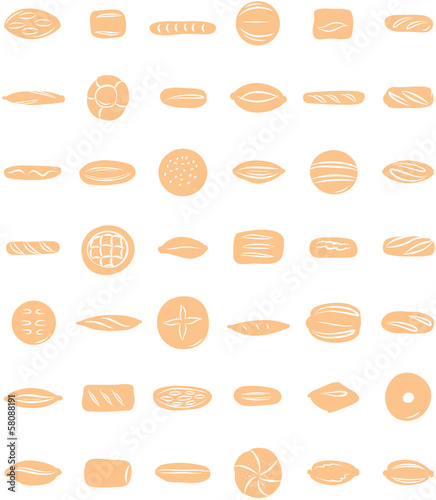 vector illustration of bread collection