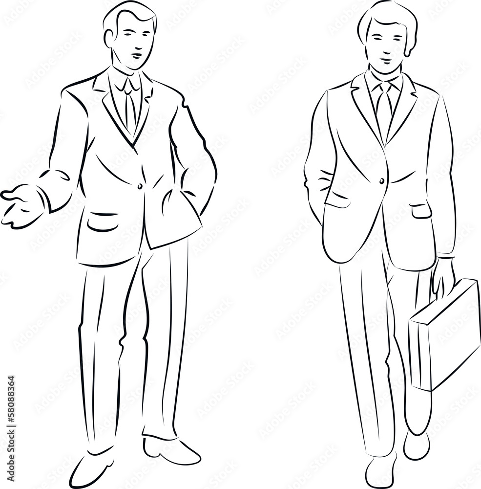 vector illustration of walking businessman with briefcase vector illustration of walking businessman with briefcase