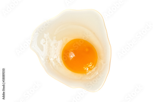 Foto raw yolk and white of egg