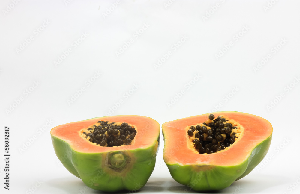 Papaya isolated on white background Papaya isolated on white background