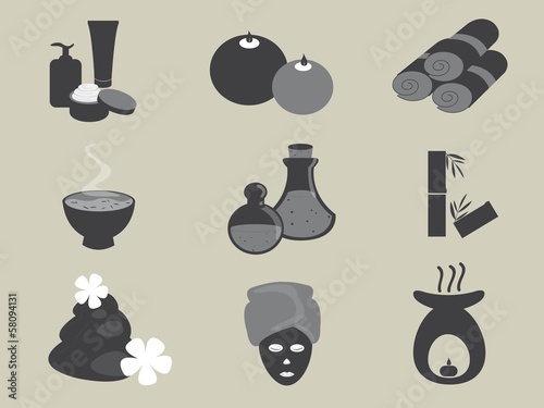 Basic Spa Icons Vector Set