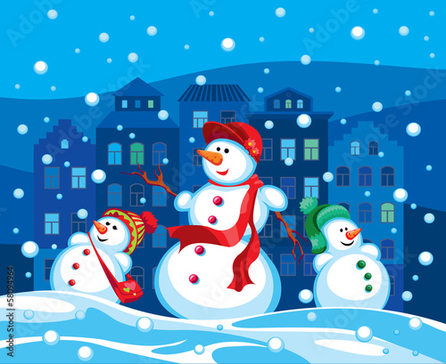 Snowmen family