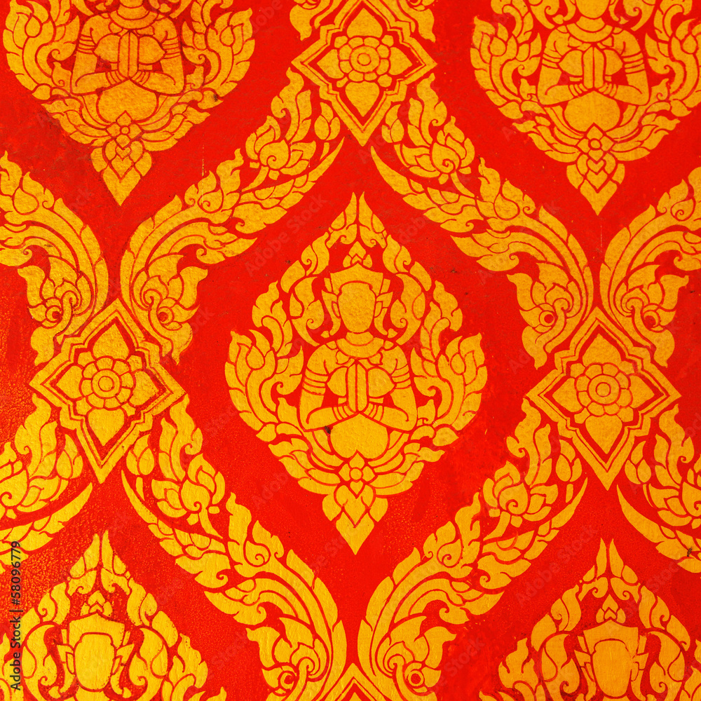 Thai art wall pattern Thai art wall pattern