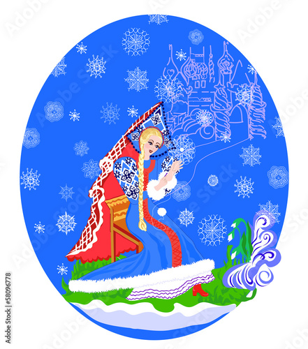 Snow maiden. vector.