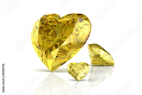 yellow sapphire (high resolution 3D image)