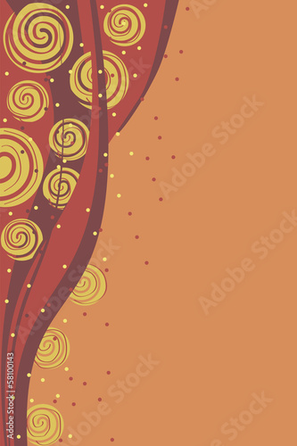 orange background with a lateral pattern