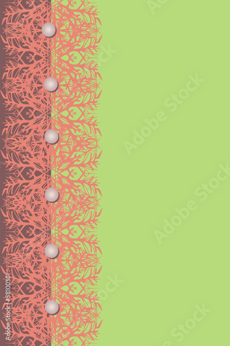 green background with a lateral pattern.