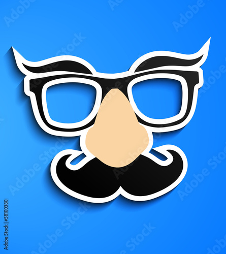 Mustache glasses eyebrows