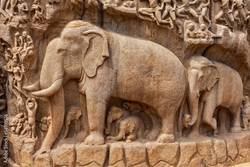 Descent of the Ganges and Arjuna's Penance, Mahabalipuram, Tamil