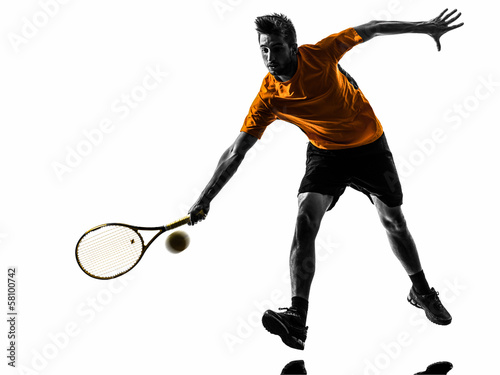 man tennis player silhouette © snaptitude