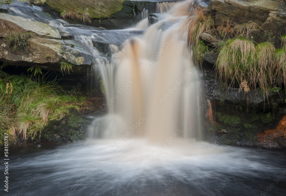 Fototapeta premium beautiful waterfall on the moorland in yorkshire