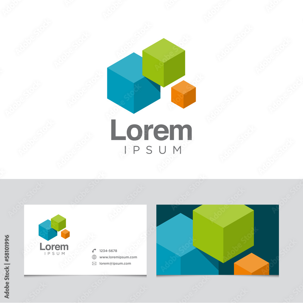 Logo design element with business card template