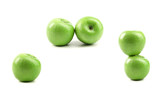 Five green apples