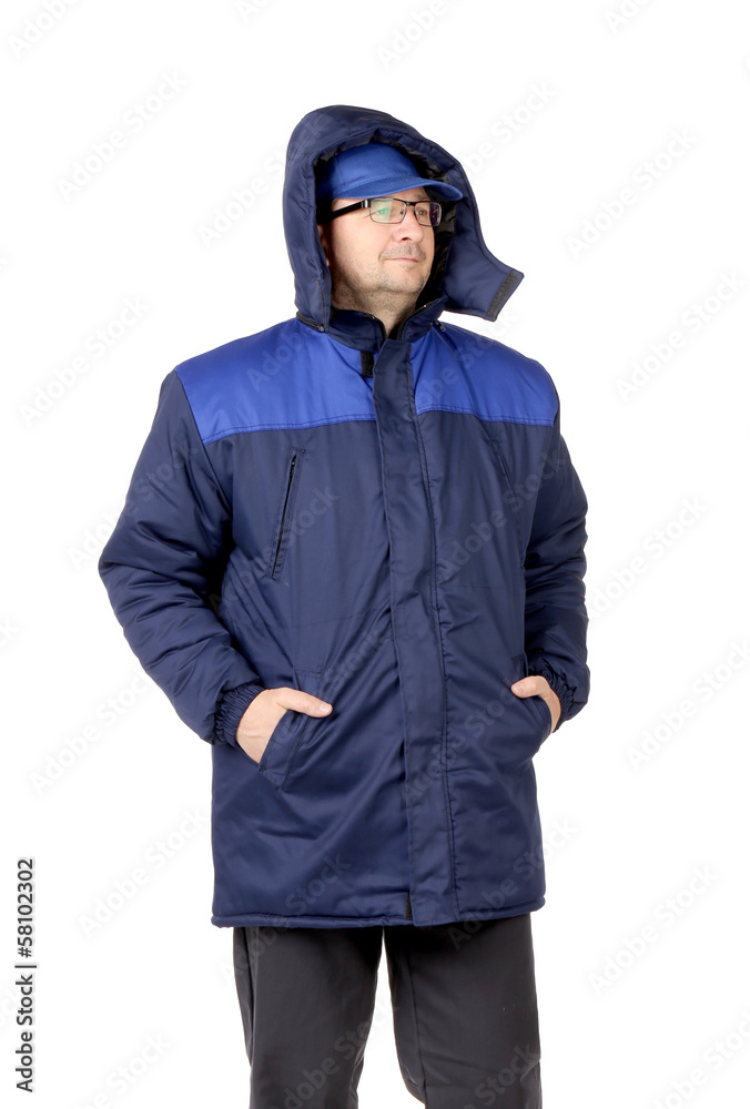 Man in winter work wear. Man in winter work wear.