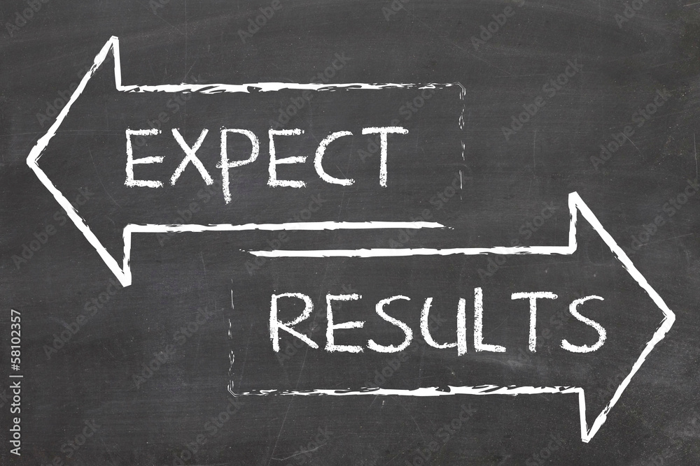 Obraz premium Results and Expectations Concept