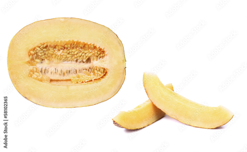 Ripe melon isolated