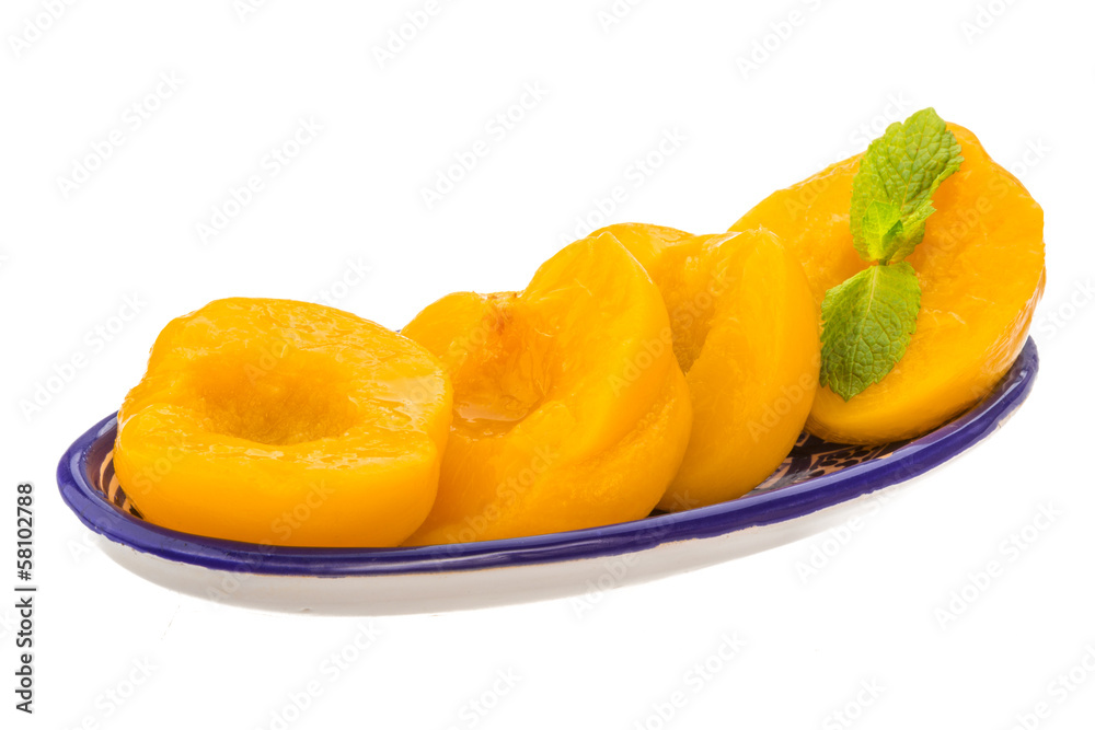 Marinated peaches