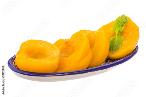 Marinated peaches