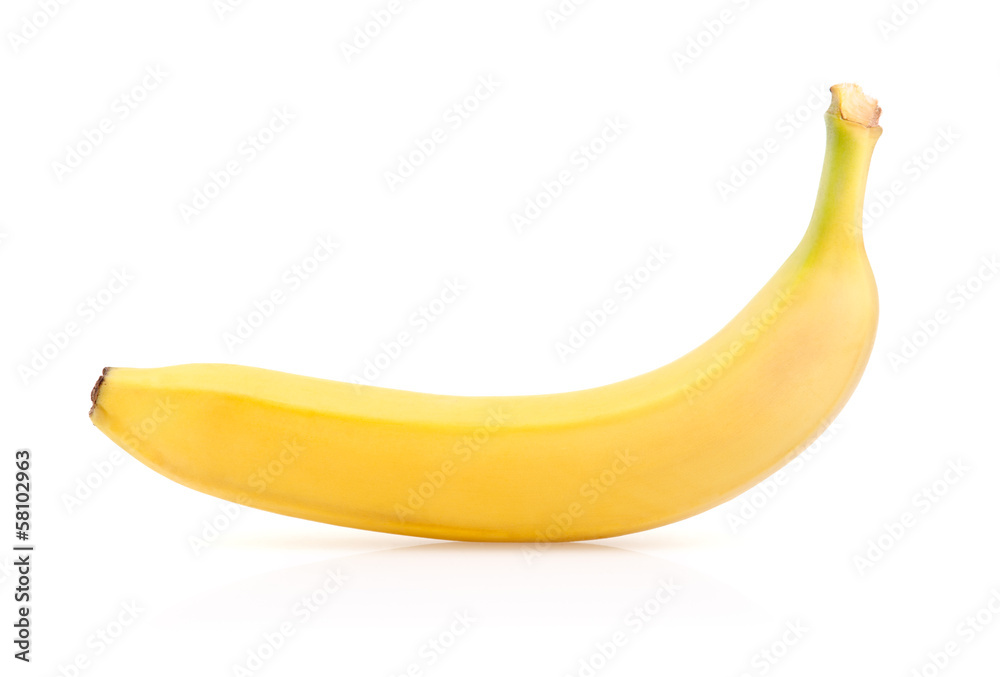 Ripe Yellow Banana Isolated on White Background Ripe Yellow Banana Isolated on White Background