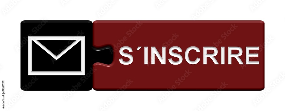 Puzzle Button schwarz rot - S´inscrire Puzzle Button schwarz rot - S´inscrire