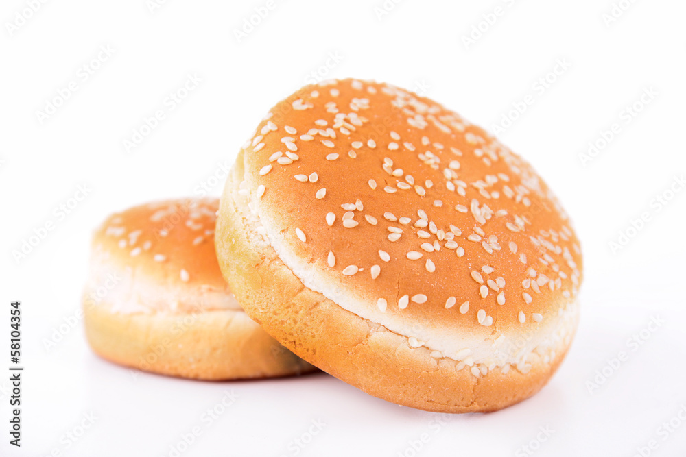 hamburger bread isolated