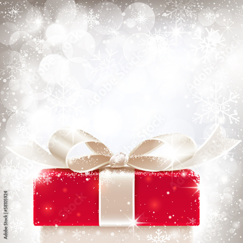 Christmas background with gift