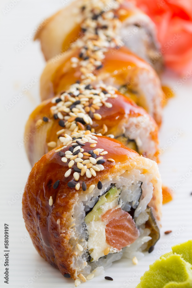 Eel sushi roll Eel sushi roll