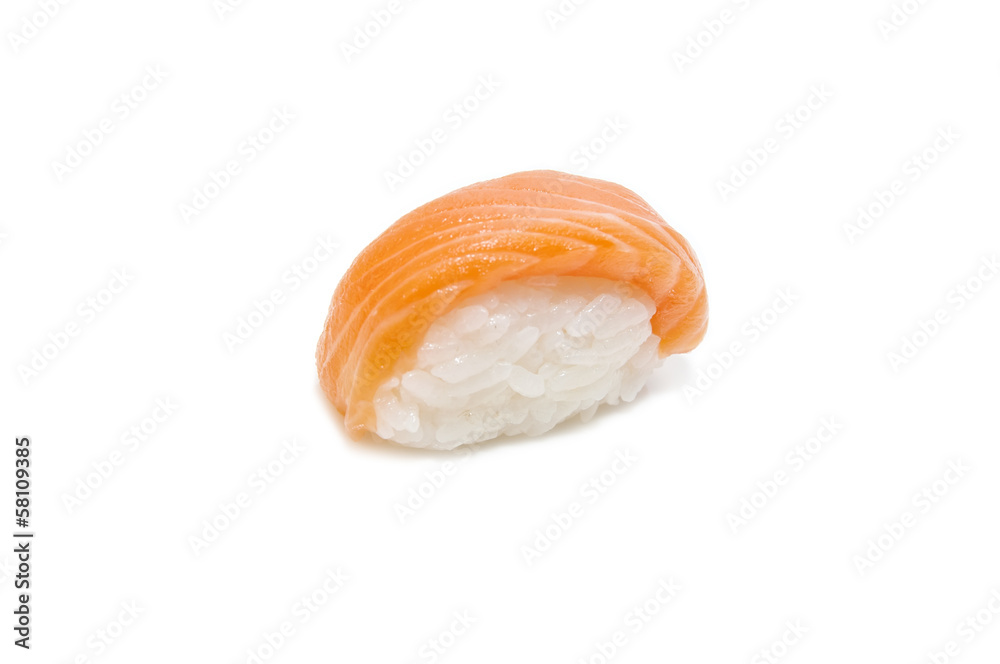 Japanese sushi seafood on a white background Japanese sushi seafood on a white background