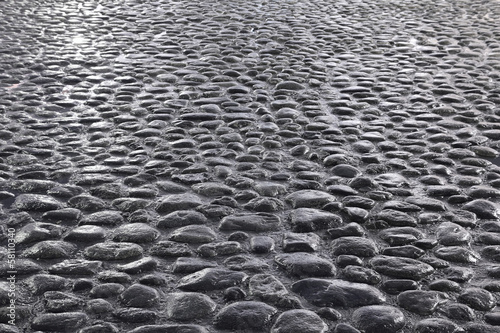 cobblestone road background photo