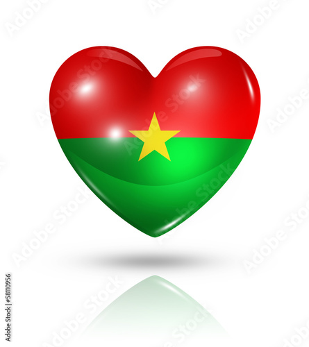 Free Download Love Burkina Faso, heart flag icon - GFXLoad