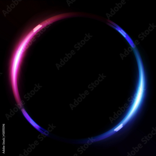 ring lens flare red blue
