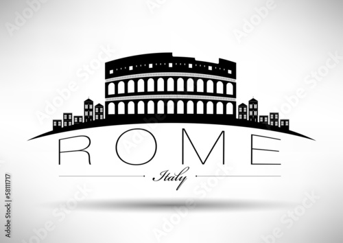Modern Rome Silhoutte Type Design