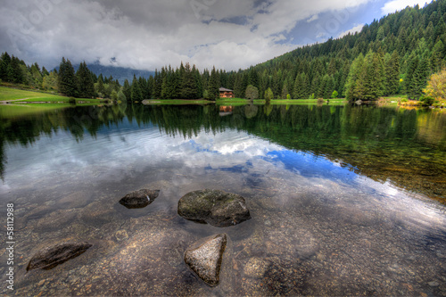 mountain lake of fazzon photo