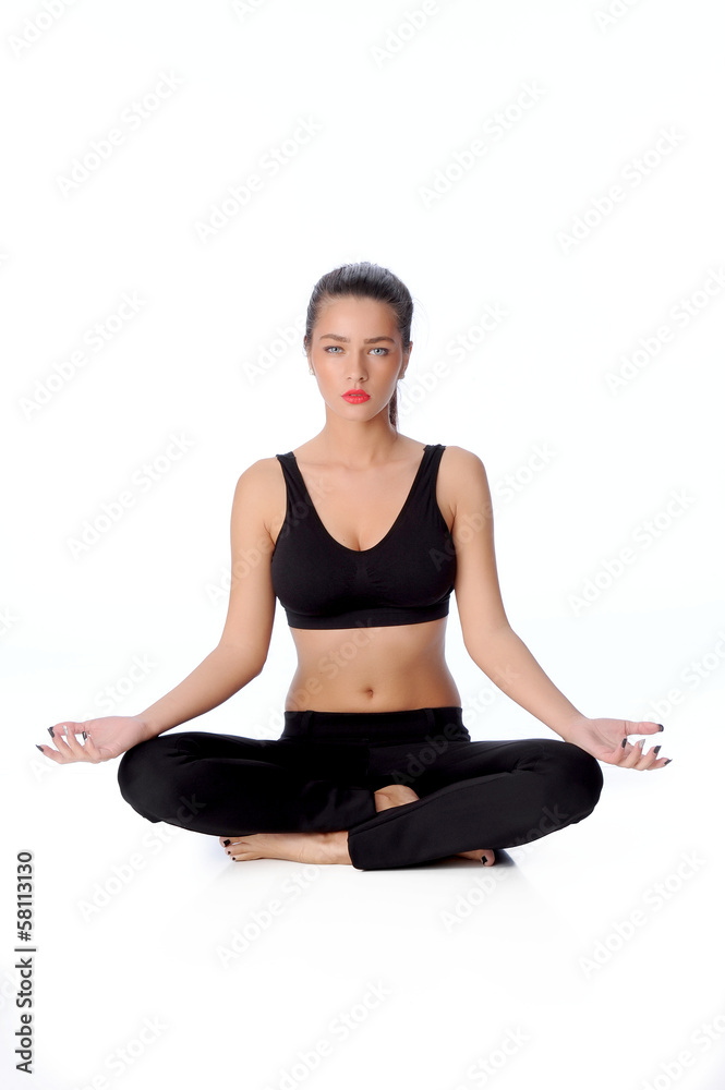 Beautiful face of young woman with cosmetic cream on a cheek Beautiful face of young woman with cosmetic cream on a cheek