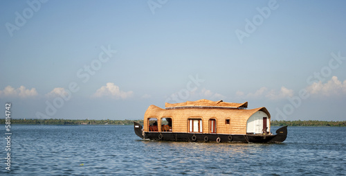 houseboat in backwaters