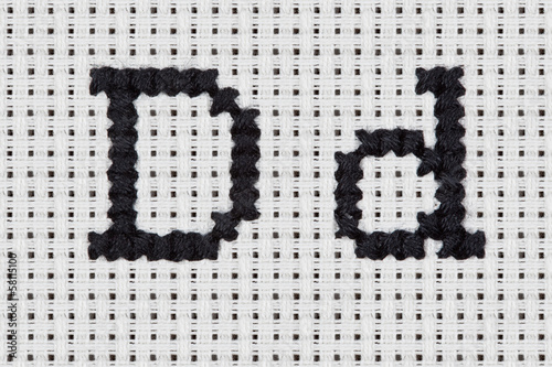 Cross-stitch - Alphabet and Icons - Dd photo