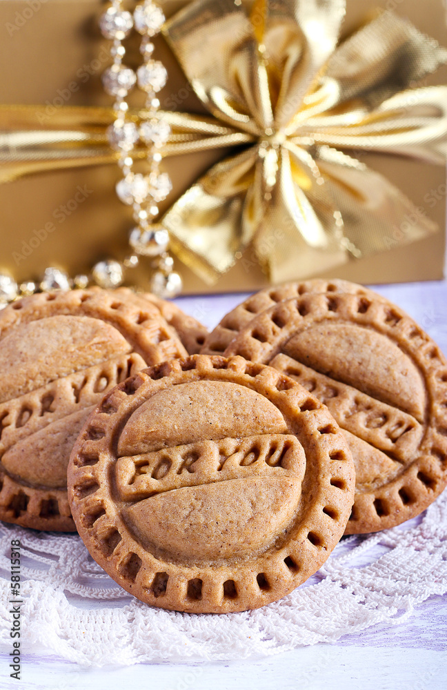 Naklejka premium Homemade ginger cookies