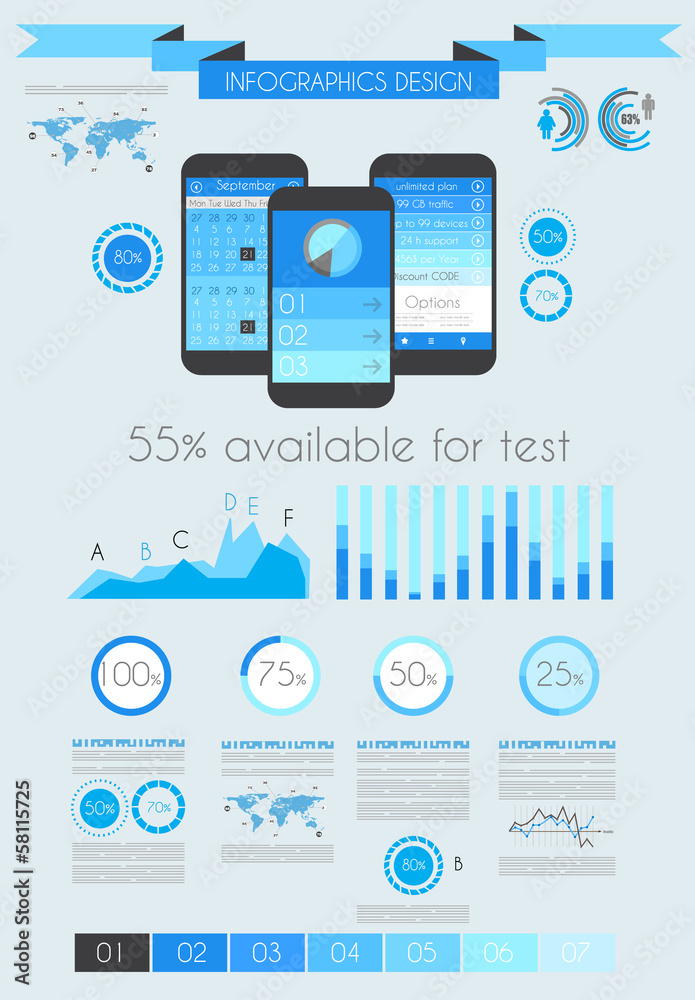 Timeline to display your data with Infographic elements