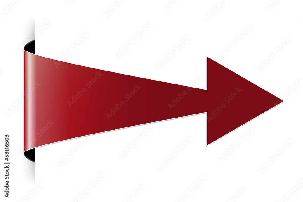 The red folded arrow The red folded arrow