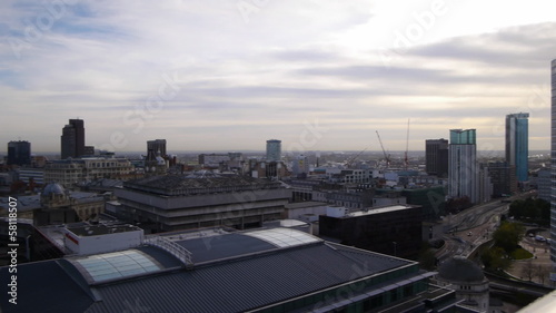 Birmingham, England city centre panorama timelapse. photo