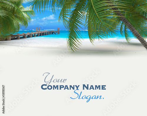 Tropical travel background ...