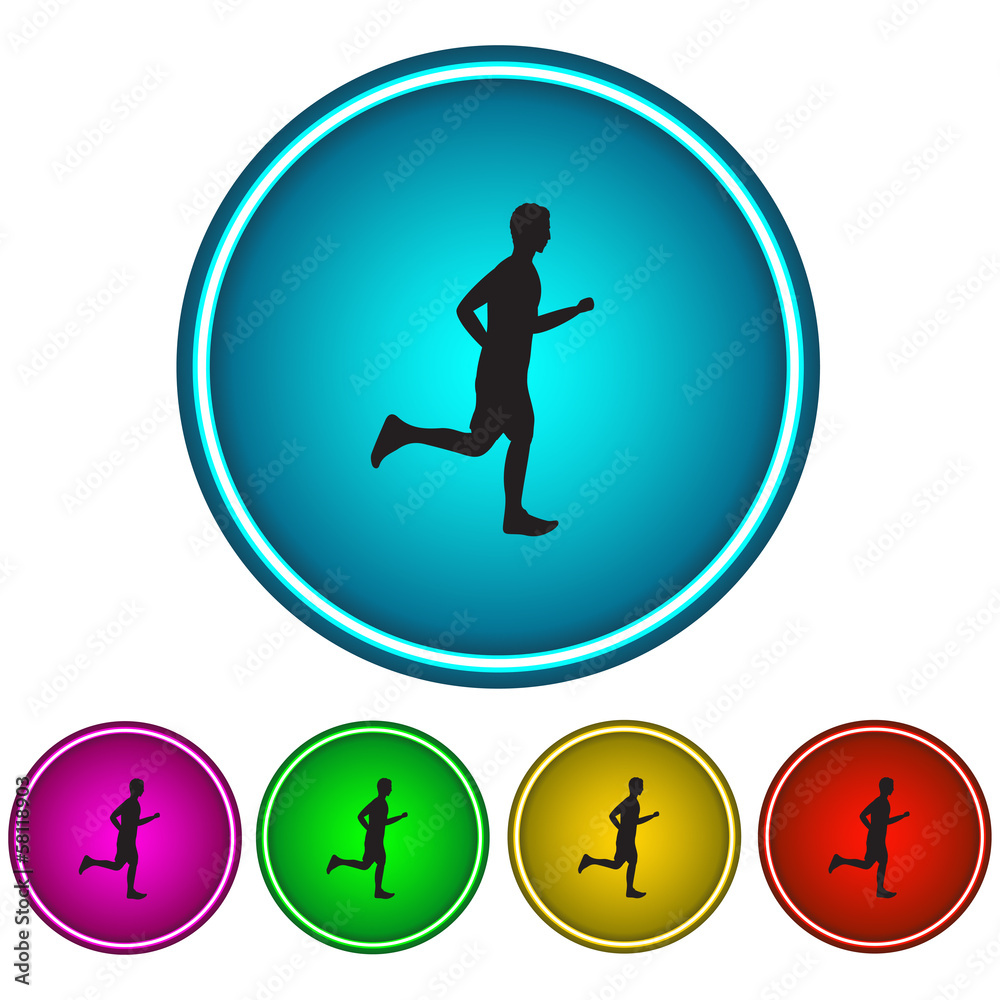 Running man. Icon. Vector Running man. Icon. Vector