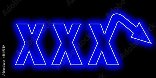 XXX neon logo for men with erectile dysfunction